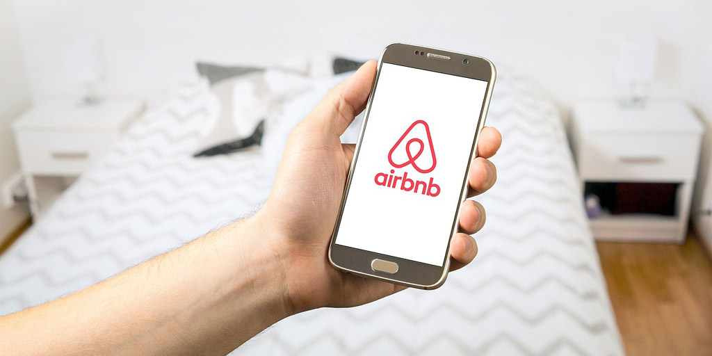 Airbnb on mobile phone